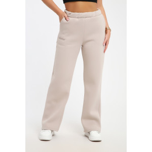 Брюки женские №82074 футер 3-х нитка с начесом (последний размер) светло-бежевый 48,52,56