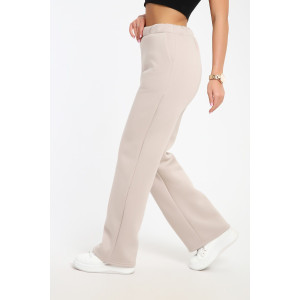 Брюки женские №82074 футер 3-х нитка с начесом (последний размер) светло-бежевый 48,52,56