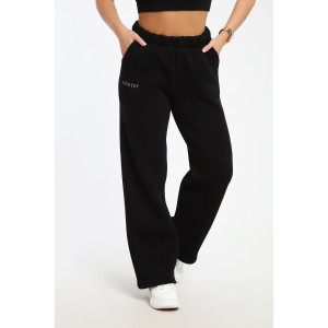 Брюки женские №82074 футер 3-х нитка с начесом (последний размер) черный 54