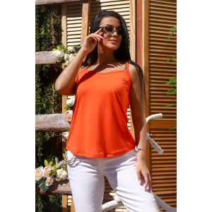 Майка женская №9119 вискоза (последний размер) оранжевый 62