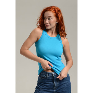 Майка женская №14409/2 рибана (последний размер) бирюза 46