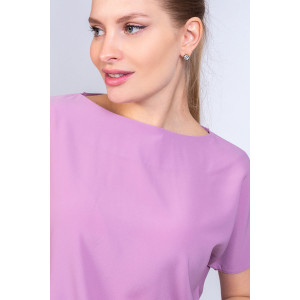 Блузка женская №22275 полиэстер (последний размер) лиловый 54