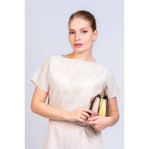 Блузка женская №22275 полиэстер (последний размер) бежевый 54