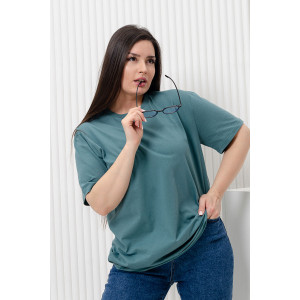 Футболка унисекс №8471 кулирка (последний размер) зеленый 56-58