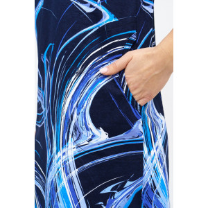 Туника женская №36920 кулирка (последний размер) синий 56 Туника женская №36920 кулирка (последний размер) синий 56