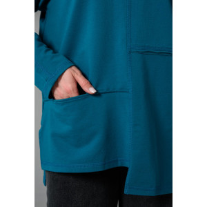 Туника женская №9160 футер с лайкрой 2-х нитка (последний размер) петроль 54 Туника женская №9160 футер с лайкрой 2-х нитка (последний размер) петроль 54