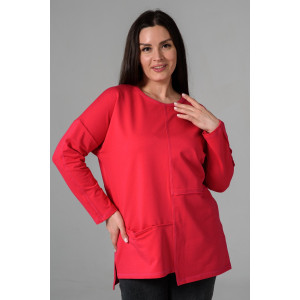 Туника женская №9160 футер с лайкрой 2-х нитка (последний размер) фуксия 52,54 Туника женская №9160 футер с лайкрой 2-х нитка (последний размер) фуксия 52,54