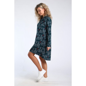 Туника женская №89384 кулирка (последний размер) хаки 48,52,54 Туника женская №89384 кулирка (последний размер) хаки 48,52,54