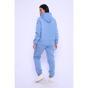 Костюм двойка женский №80027 футер 3-х нитка с начесом (последний размер) голубой 48,56