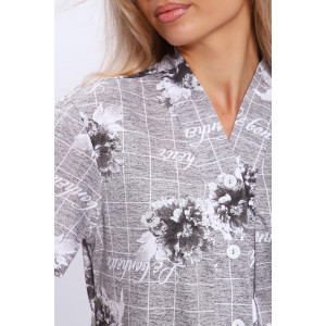 Костюм двойка женский №13291 кулирка (последний размер) серый 50