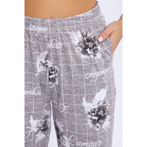 Костюм двойка женский №13291 кулирка (последний размер) серый 50