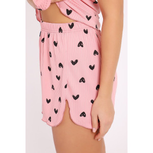 Костюм двойка женский ПЖ-008 лапша (последний размер) розовый 52