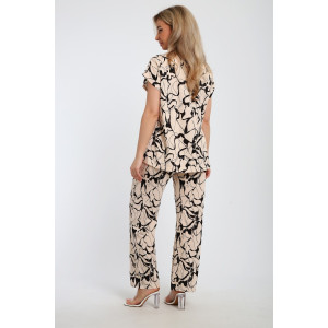 Костюм двойка женский №059 кулирка (последний размер) бежевый 52-54