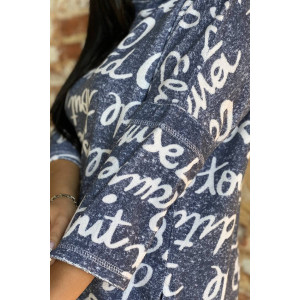 Костюм двойка женский №9087 махра (последний размер) джинс 52