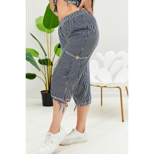 Костюм двойка женский №9204 кулирка (последний размер) полоса горошек 50