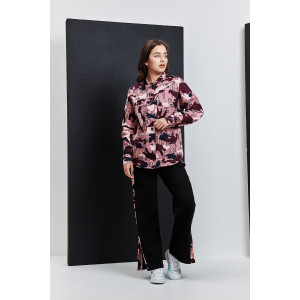 Костюм двойка женский №8397 футер с лайкрой 2-х нитка (последний размер) пудровый 50