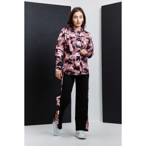 Костюм двойка женский №8397 футер с лайкрой 2-х нитка (последний размер) пудровый 50