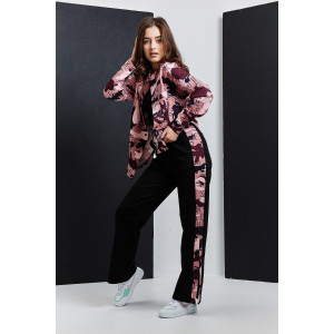 Костюм двойка женский №8397 футер с лайкрой 2-х нитка (последний размер) пудровый 50