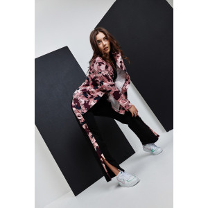 Костюм двойка женский №8397 футер с лайкрой 2-х нитка (последний размер) пудровый 50