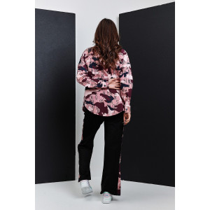 Костюм двойка женский №8397 футер с лайкрой 2-х нитка (последний размер) пудровый 50