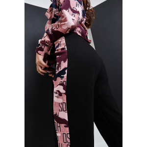 Костюм двойка женский №8397 футер с лайкрой 2-х нитка (последний размер) пудровый 50