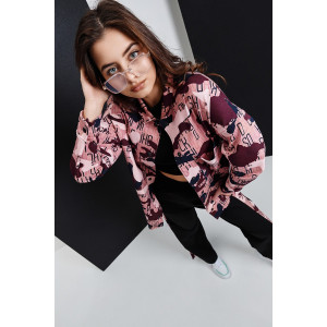 Костюм двойка женский №8397 футер с лайкрой 2-х нитка (последний размер) пудровый 50