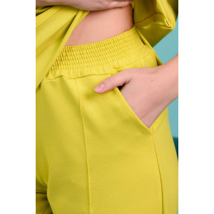 Костюм двойка женский №8150 футер с лайкрой 2-х нитка (последний размер) горчичный 50,52,54