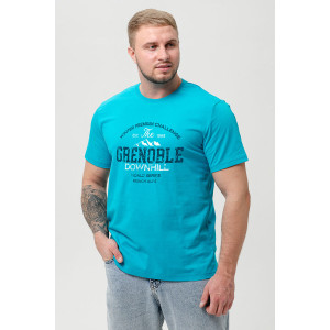 Футболка унисекс №8503 кулирка (последний размер) туркуаз Гренобль 54