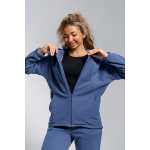 Костюм двойка женский 964 флис пенье антипилинг (р-ры: 44-58) индиго