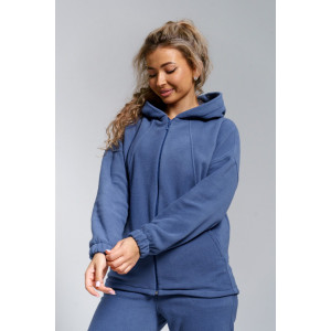 Костюм двойка женский 964 флис пенье антипилинг (р-ры: 44-58) индиго