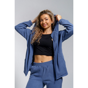 Костюм двойка женский 964 флис пенье антипилинг (р-ры: 44-58) индиго