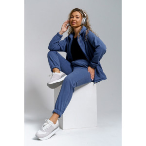 Костюм двойка женский 964 флис пенье антипилинг (р-ры: 44-58) индиго