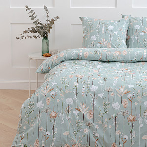 Постельное белье поплин "Иммортели" (последний размер) 2-сп.евр