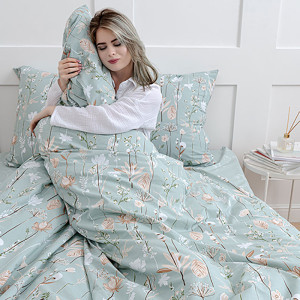 Постельное белье поплин "Иммортели" (последний размер) 2-сп.евр