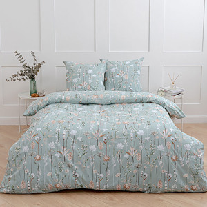 Постельное белье поплин "Иммортели" (последний размер) 2-сп.евр