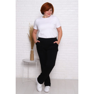 Брюки женские "Зара" футер 3-х нитка (последний размер) черный 60,62 Брюки женские "Зара" футер 3-х нитка (последний размер) черный 60,62