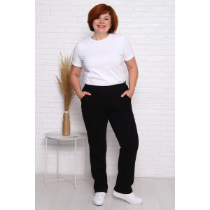 Брюки женские "Зара" футер 3-х нитка (последний размер) черный 60,62 Брюки женские "Зара" футер 3-х нитка (последний размер) черный 60,62