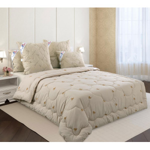 Одеяло стеганое одноиголка "Верблюжья шерсть" всесезонное в тике (последний размер) 200х200 Одеяло стеганое одноиголка "Верблюжья шерсть" всесезонное в тике (последний размер) 200х200