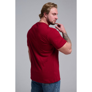 Футболка унисекс светящаяся №8581 кулирка (р-ры: 46-56) бордо диско ДедМ