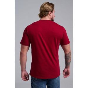 Футболка унисекс светящаяся №8581 кулирка (р-ры: 46-56) бордо диско ДедМ