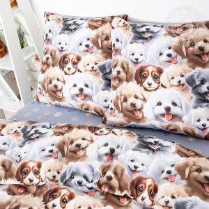 Детское постельное белье из поплина "Дружок"