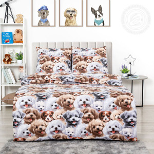 Детское постельное белье из поплина "Дружок"