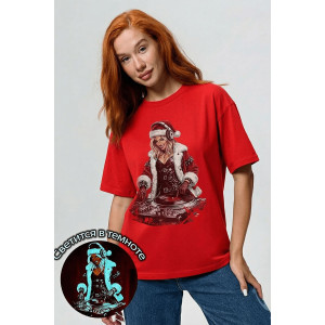 Футболка унисекс светящаяся №8585 кулирка с лайкрой (р-ры: 48-64) красный диско Снегурочка Футболка унисекс светящаяся №8585 кулирка с лайкрой (р-ры: 48-64) красный диско Снегурочка