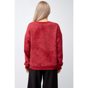 Свитшот женский "Варенка" хлопок с полиэстером (последний размер) красный XL Свитшот женский "Варенка" хлопок с полиэстером (последний размер) красный XL