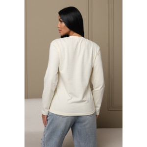 Лонгслив женский ЛЖ001 кулирка (последний размер) молочный 48 Лонгслив женский ЛЖ001 кулирка (последний размер) молочный 48