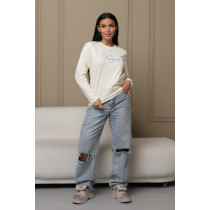 Лонгслив женский ЛЖ001 кулирка (последний размер) молочный 48 Лонгслив женский ЛЖ001 кулирка (последний размер) молочный 48