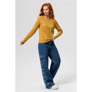 Лонгслив женский №14436/1 кулирка с лайкрой (последний размер) горчичный 48,56 Лонгслив женский №14436/1 кулирка с лайкрой (последний размер) горчичный 48,56