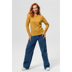 Лонгслив женский №14436/1 кулирка с лайкрой (последний размер) горчичный 48,56 Лонгслив женский №14436/1 кулирка с лайкрой (последний размер) горчичный 48,56