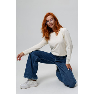 Лонгслив женский №14436/1 кулирка с лайкрой (последний размер) молочный 54 Лонгслив женский №14436/1 кулирка с лайкрой (последний размер) молочный 54