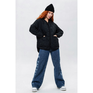 Куртка женская №28036 нейлон с полиэстером (последний размер) черный 48,52 Куртка женская №28036 нейлон с полиэстером (последний размер) черный 48,52